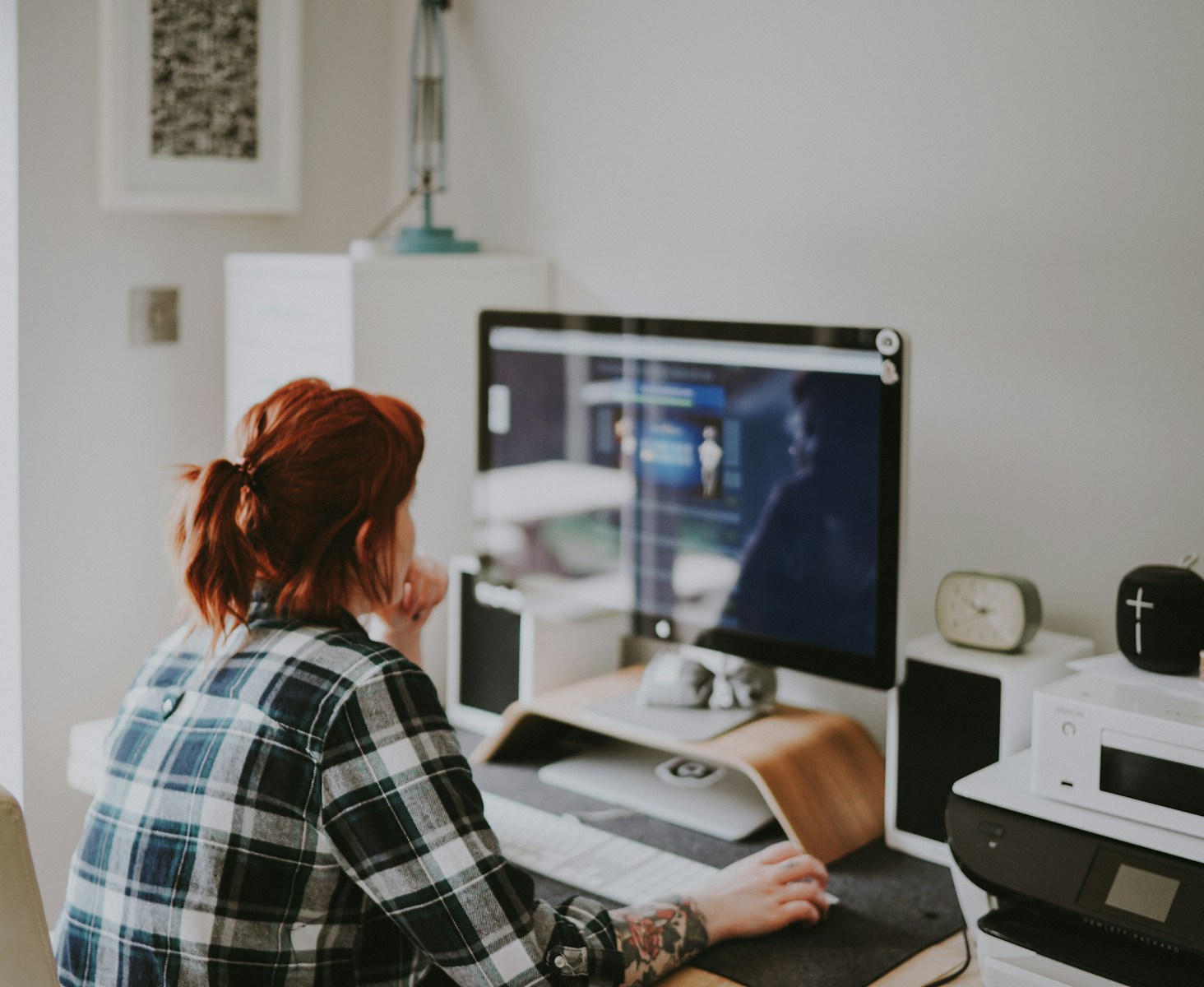 woman browsing on the internet, business